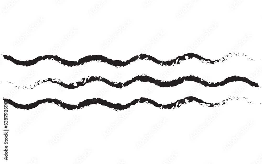 wave pattern, paintbrush icon, wave of sea, surface of water