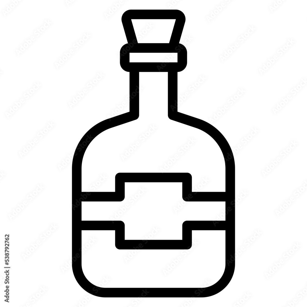 Obraz premium bottle outline icon