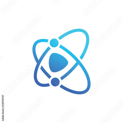 Play orbit logo design. Media orbit logo design