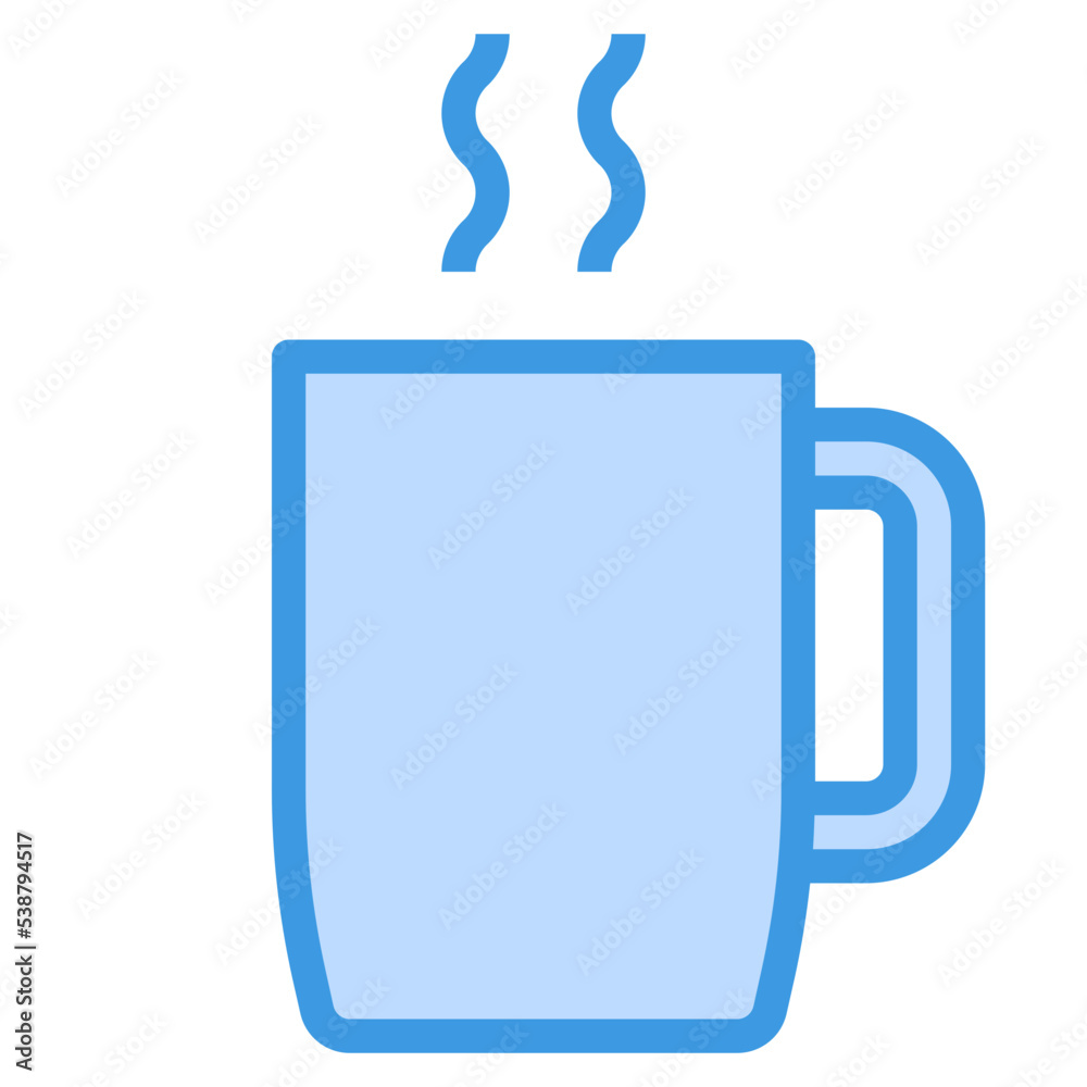 coffee cup blue outline icon coffee cup blue outline icon