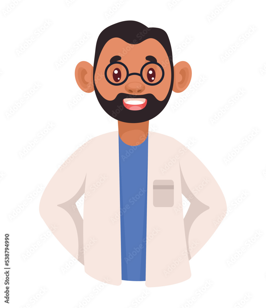 bearded male doctor