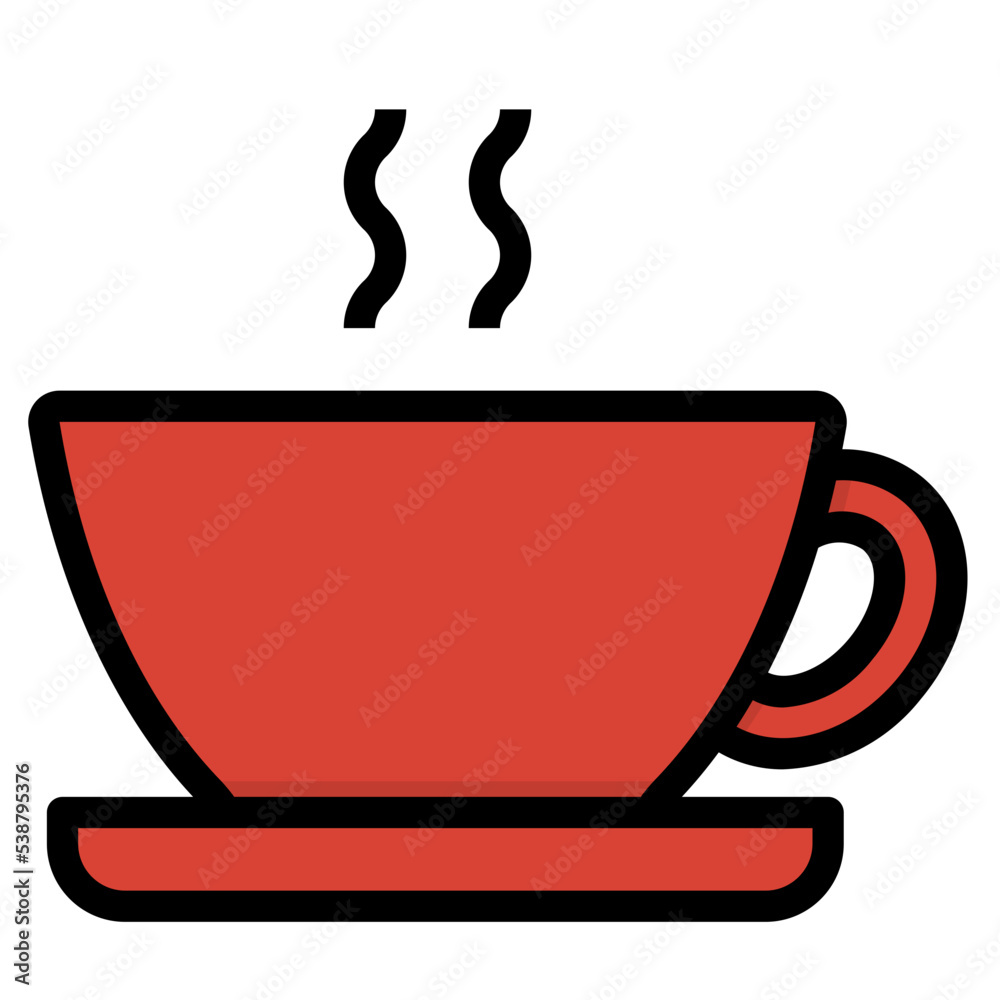 coffee cup filled outline icon coffee cup filled outline icon