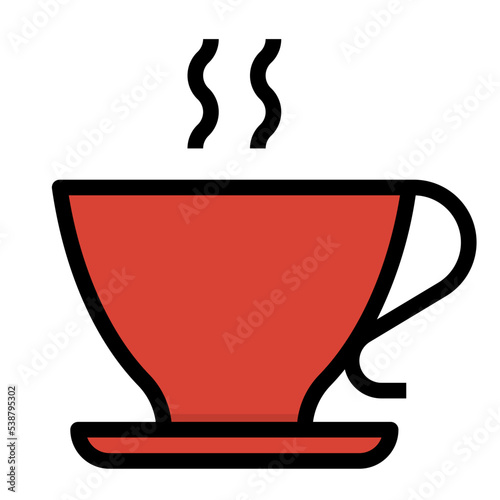 coffee cup filled outline icon