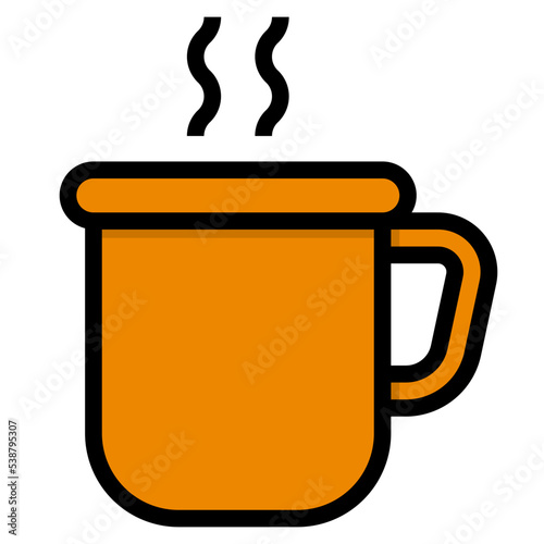 coffee cup filled outline icon