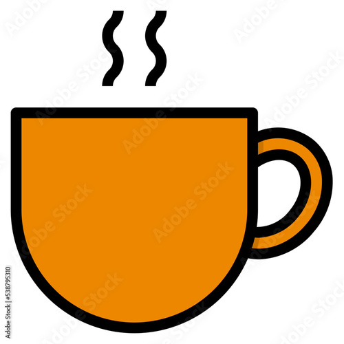 coffee cup filled outline icon