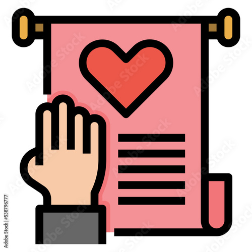 vows Filled Outline icon