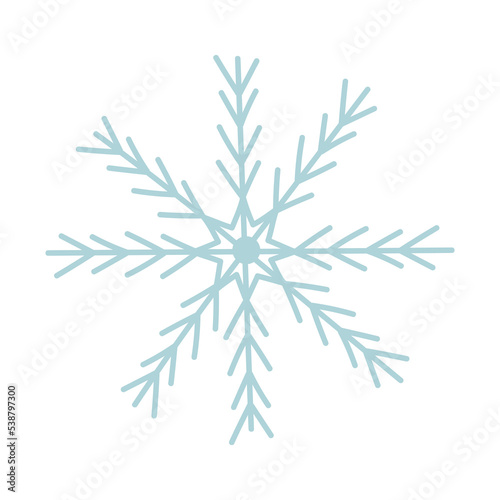 Snowflake icon. Ice Crystal Winter Symbol