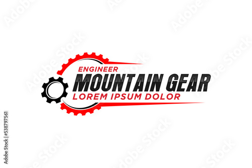 Cog gear automotive factory engineering logo design 