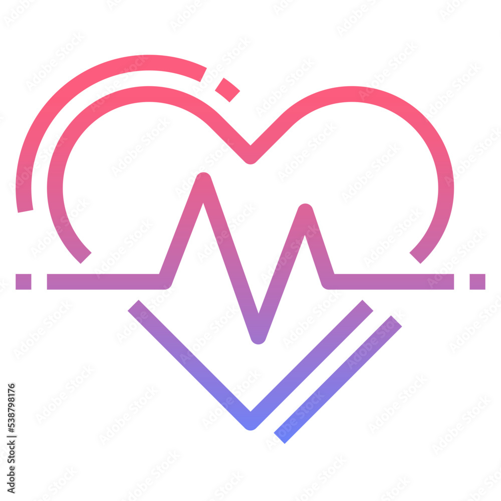 heartbeat line gradient icon heartbeat line gradient icon