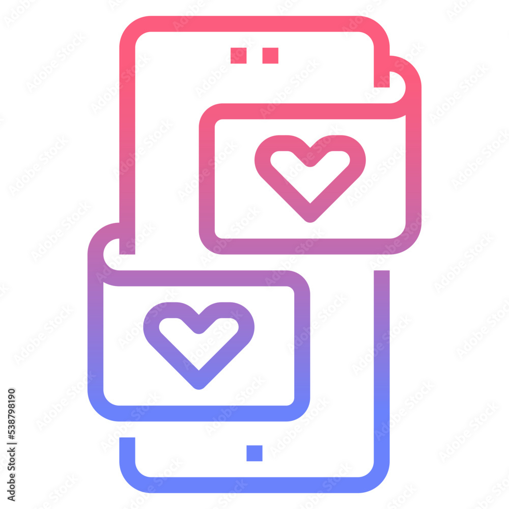 Love line gradient icon Love line gradient icon