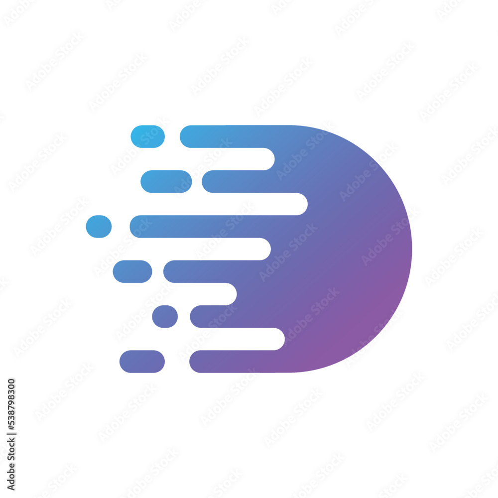 Letter D logo design in technology concept Letter D logo design in technology concept