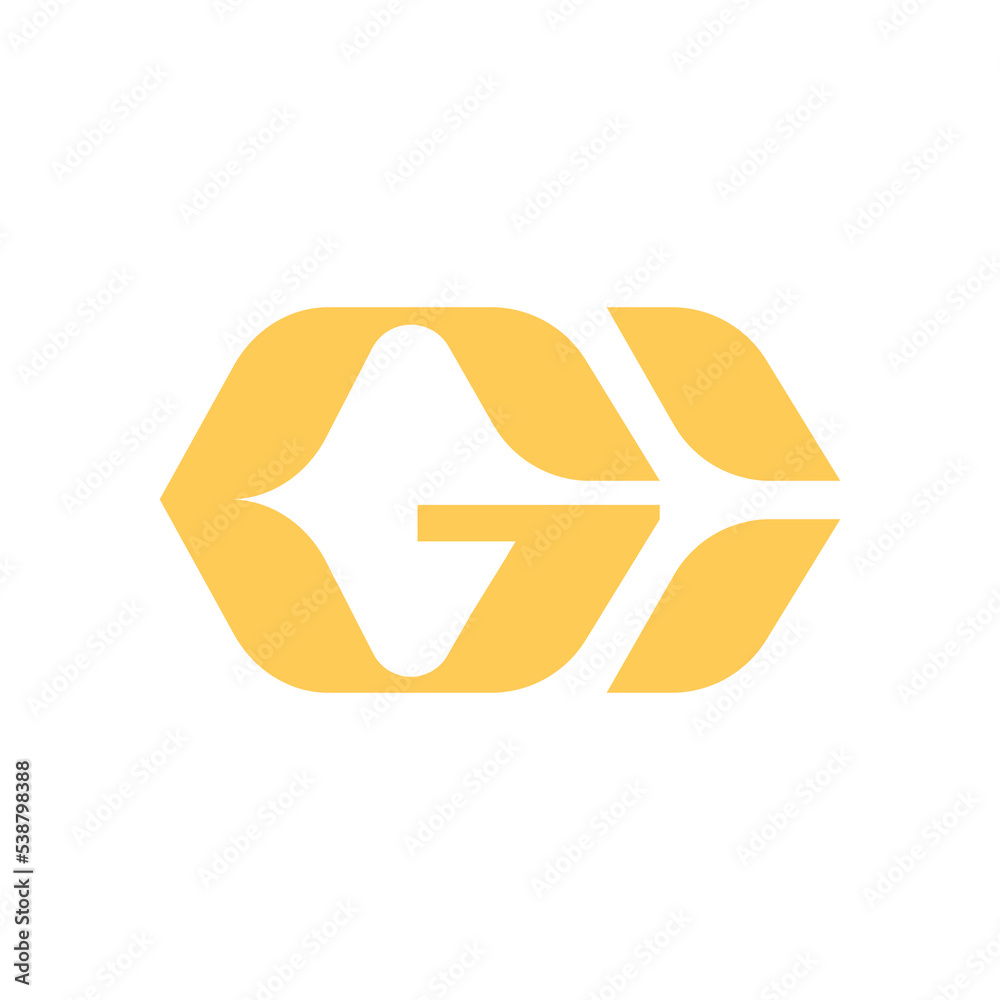 Minimalist letter G logo design. GG logo design