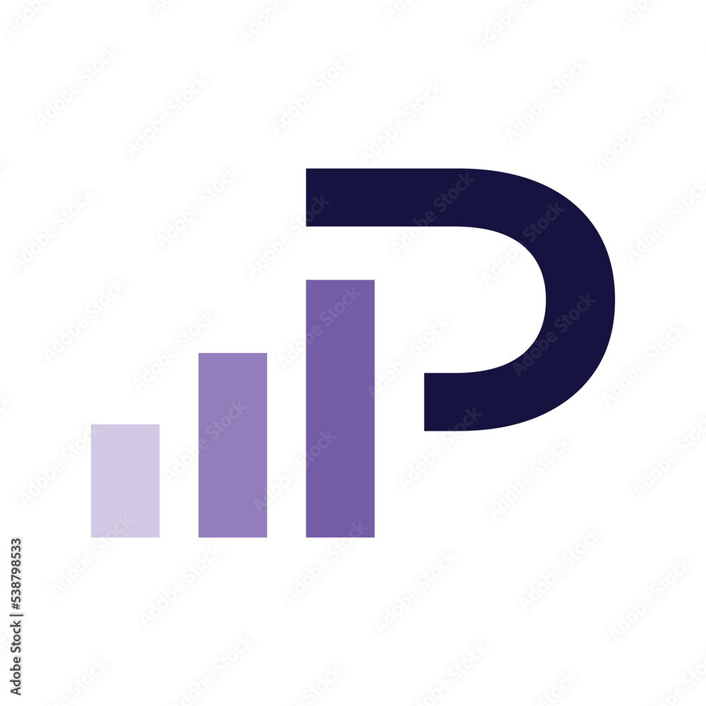 Letter P logo design with finance symbol Letter P logo design with finance symbol
