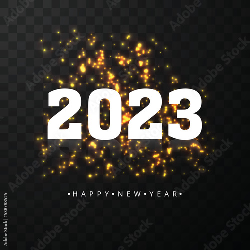 Beautiful greeting card happy new year 2023 background