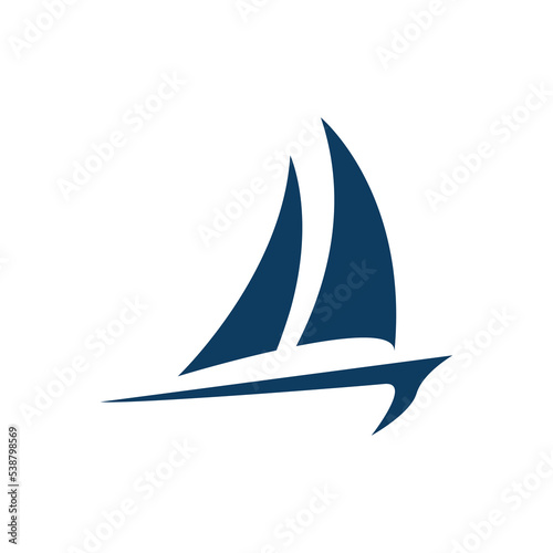 Sailing boat logo design. Minimalist boat logo design