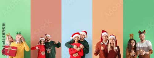 Group of happy couples on c...