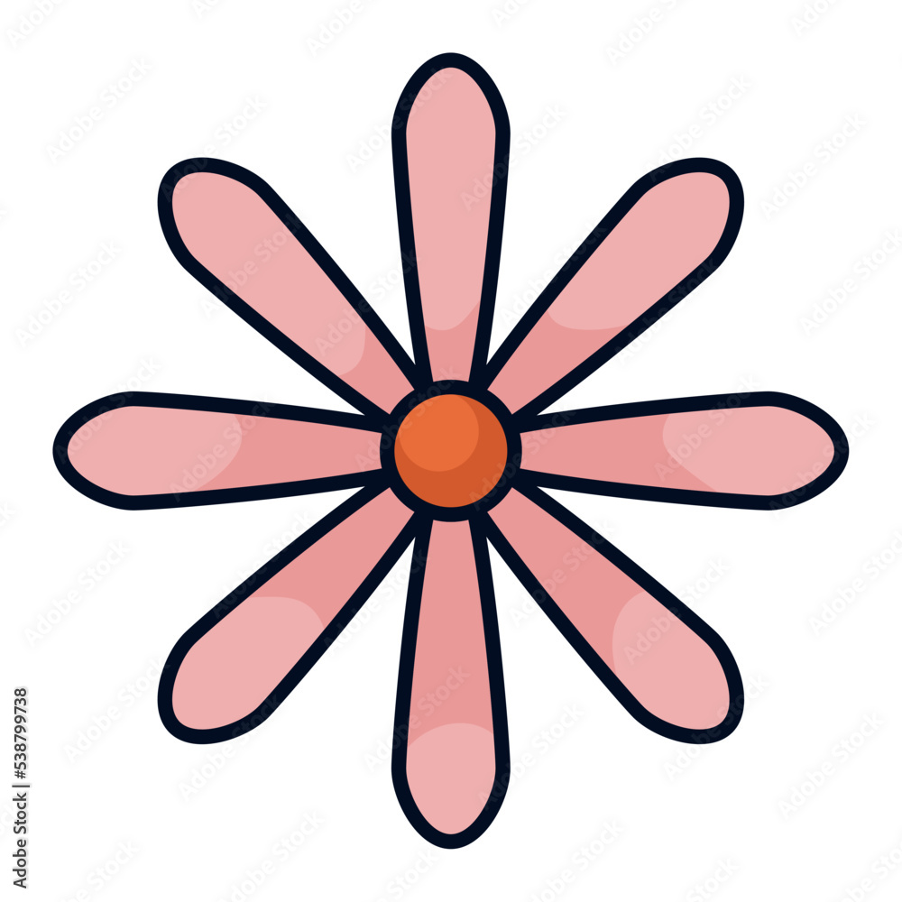 pink flower retro pop art