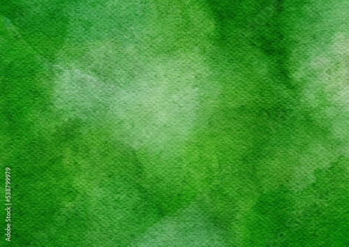 Green watercolor pain on paper texture, Beautiful background with stain watercolor