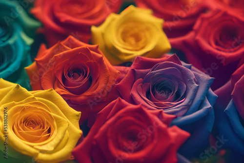 Rainbow Roses  Made by AI  Artificial Intelligence