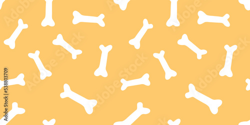 Seamless pattern with bones. Background and texture in flat style. For fabric, packaging, wrapping paper, pet shop
