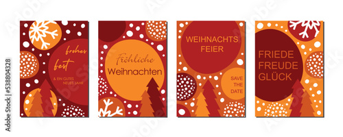 Vektor Set abstrakte Karten Weihnachten, Banner, Hintergrund für soziale medien stories design vorlage winter landschaft mit schnee