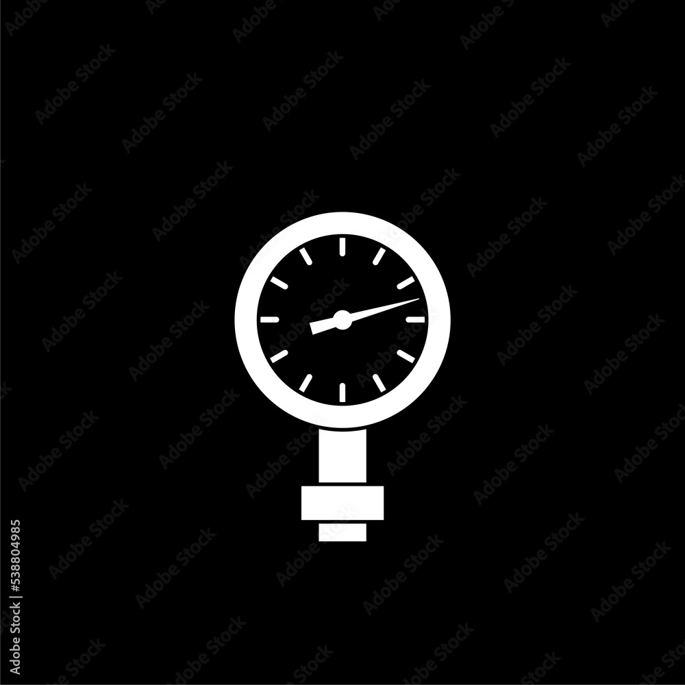 Gauge scale icon isolated on dark background Gauge scale icon isolated on dark background