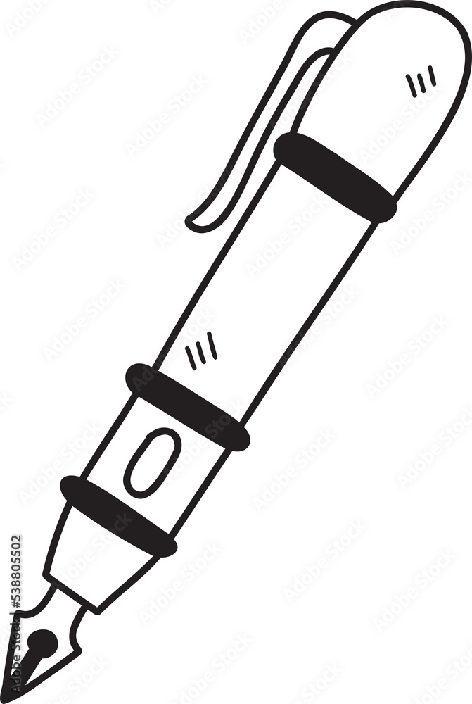 Fototapeta premium Hand Drawn cute pen illustration