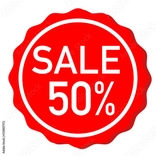 Sale discount with frame banner for business on transparent background