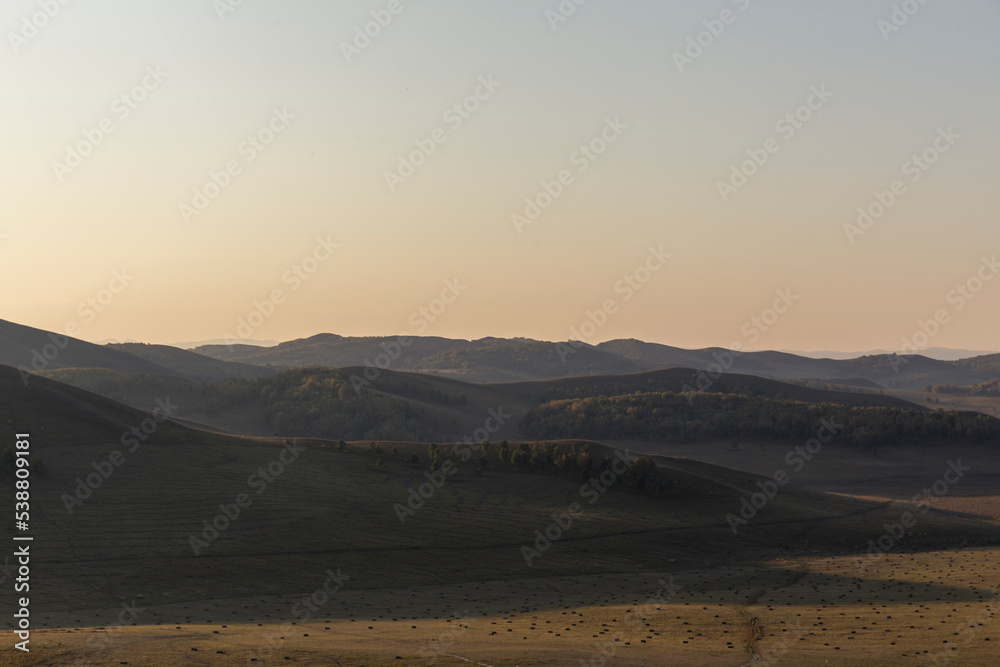 autumn grassland beautiful scenery in Inner Mongolia China