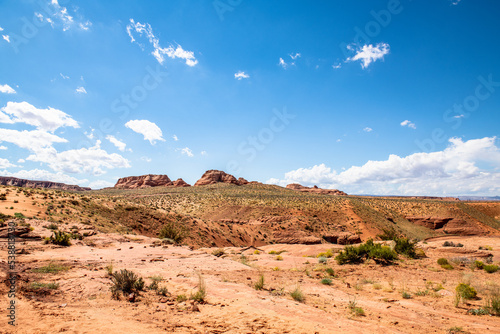 Desert landscape in Arizona near the Antelope Canyon  Navajo land