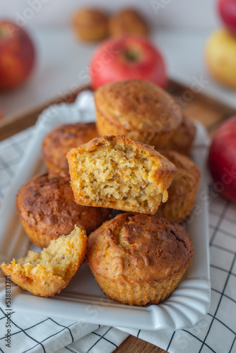 home made apple carrot muffins