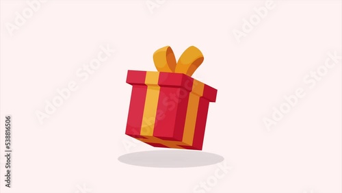 gift box present packing animation