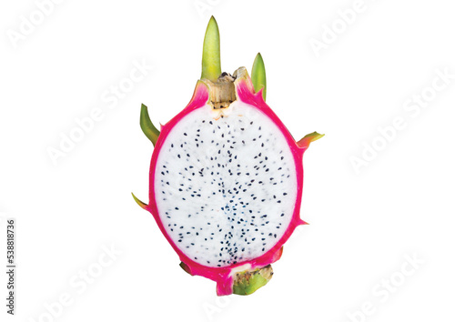 New Dragon Fruit isolated against white background