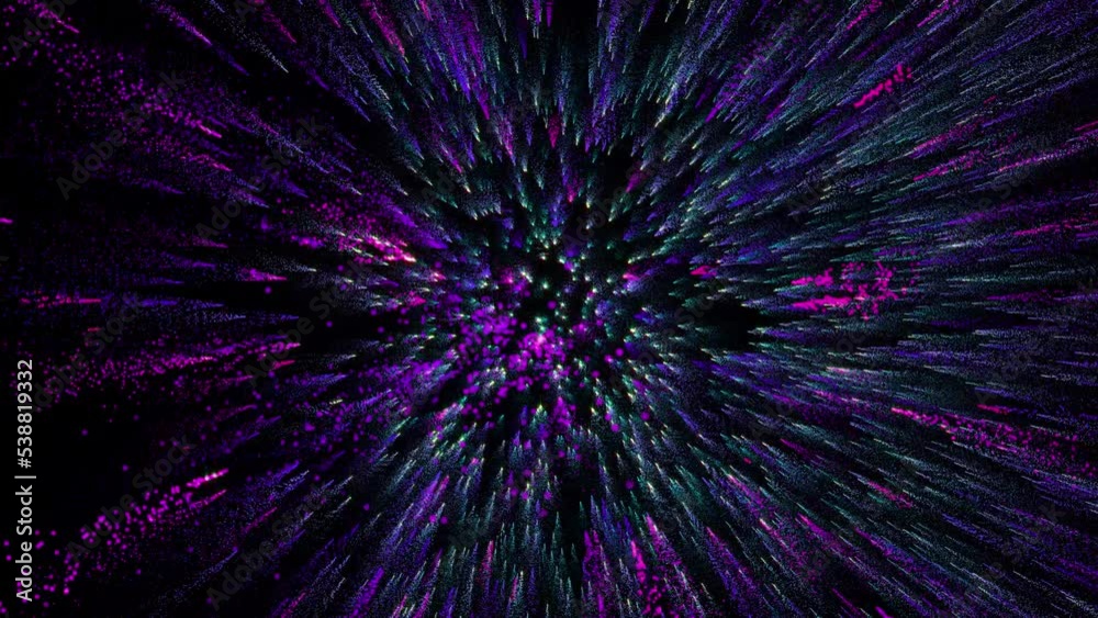 Bright multi-colored particles fill the space with jets of energy and light. Shiny colorful abstract background for bright festive decoration Bright multi-colored particles fill the space with jets of energy and light. Shiny colorful abstract background for bright festive decoration