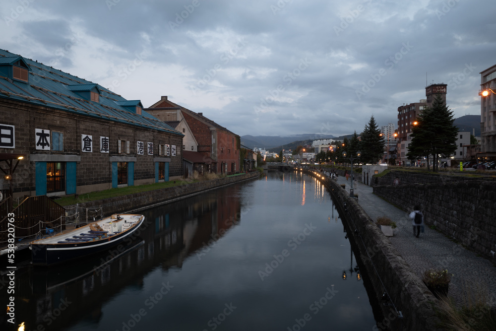 Obraz premium 日本の北海道小樽市のとても美しい風景