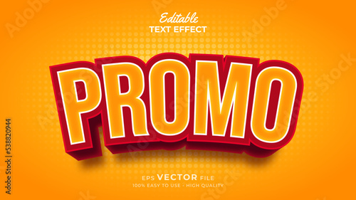 Editable text style effect - big sale promo 3d text effects style illustration