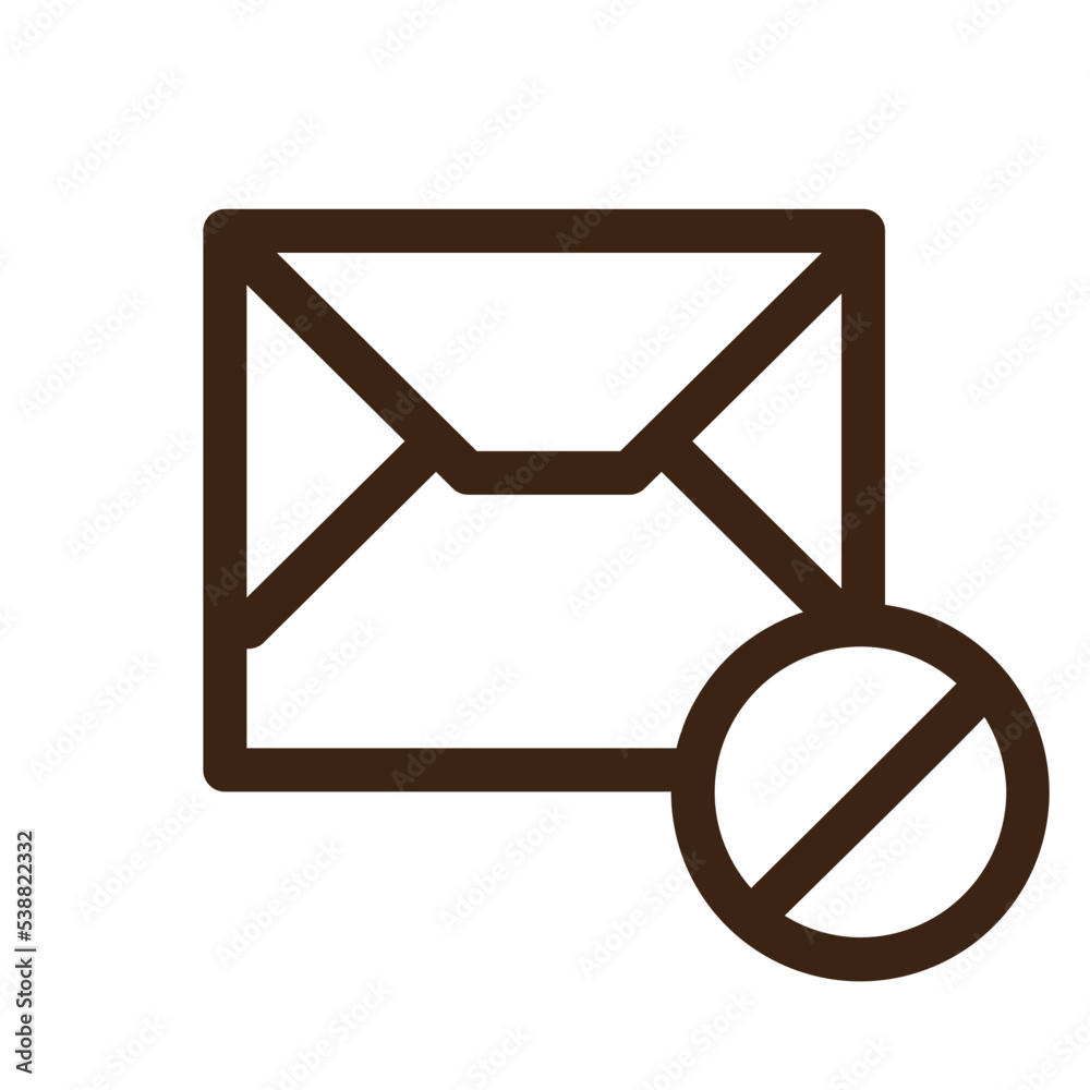 block emails envelop letter mail messages icon block emails envelop letter mail messages icon