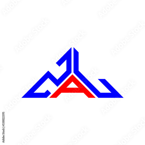 ZAL letter logo creative design with vector graphic, ZAL simple and modern logo in triangle shape.