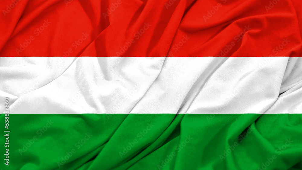 Hungary Flag Waving Background Image 