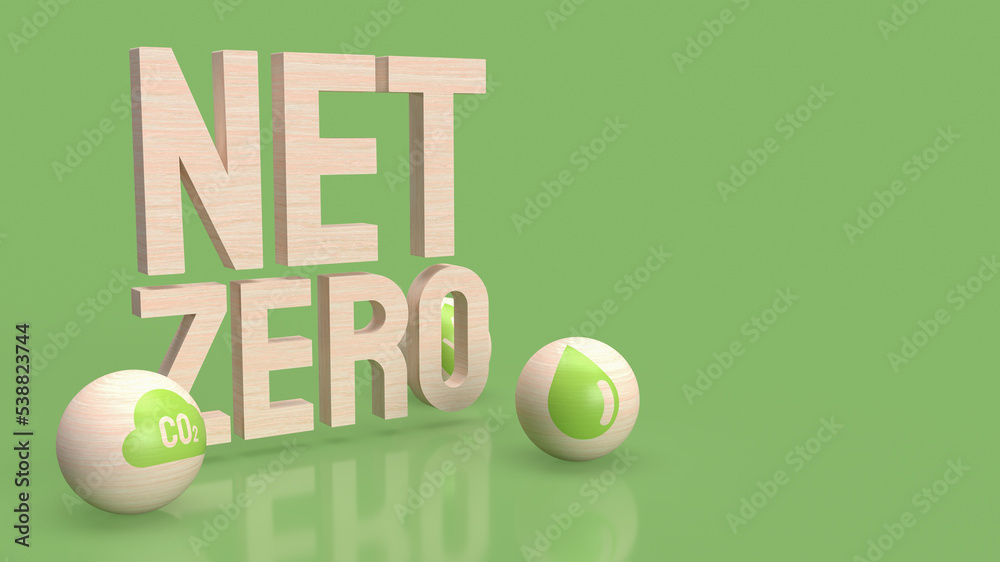 The wood text net zero for eco or carbon free concept 3d rendering The wood text net zero for eco or carbon free concept 3d rendering