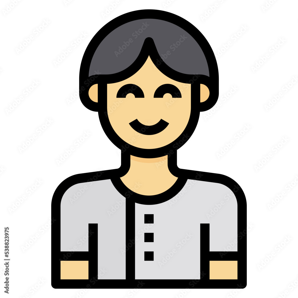 avatar filled outline icon