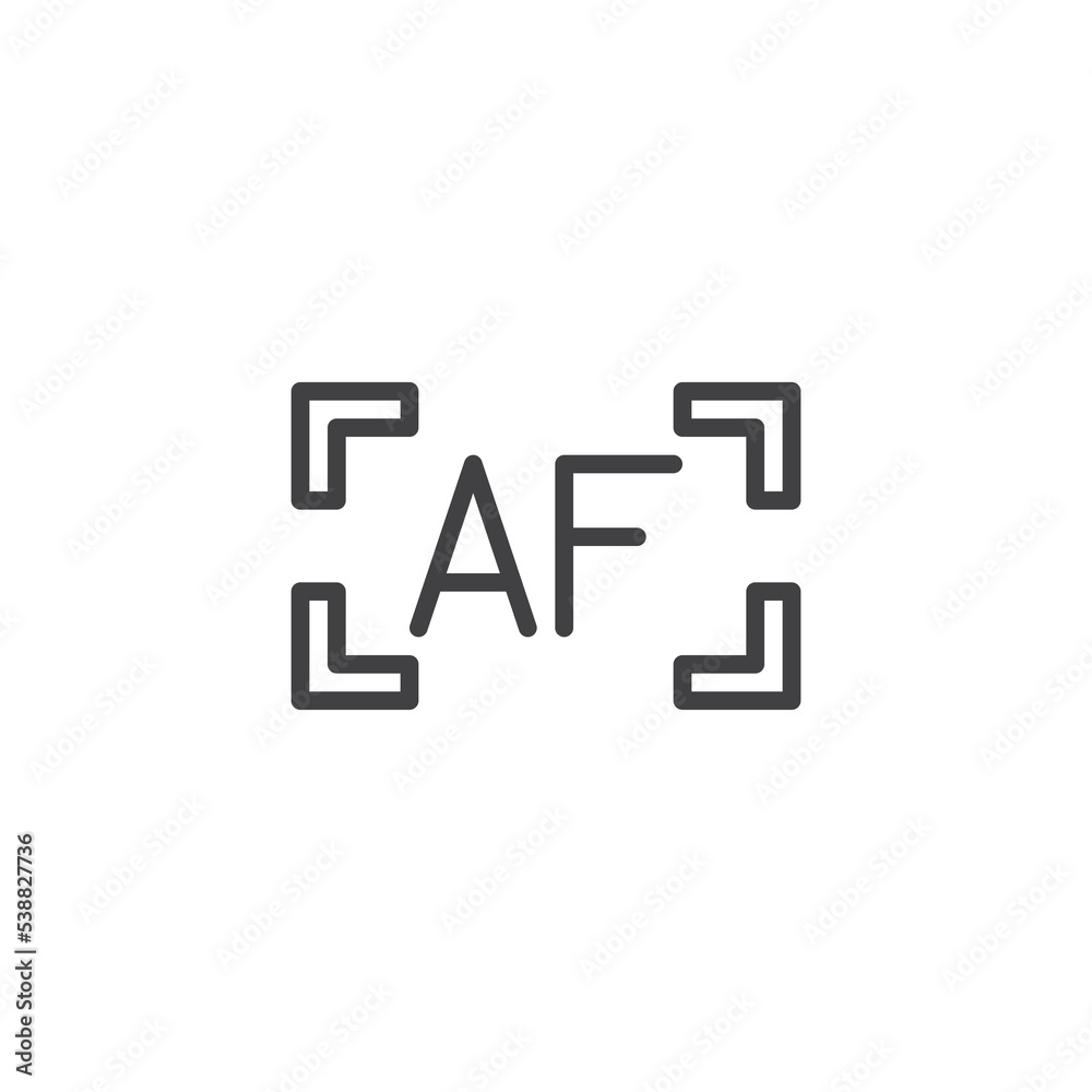 Fototapeta premium Camera AF mode line icon