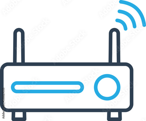 Internet Router Vector icon which is suitable for commercial work and easily modify or edit it
