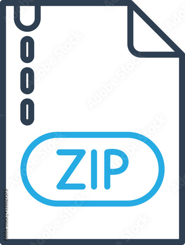 zip file Vector icon which is suitable for commercial work and easily modify or edit it
