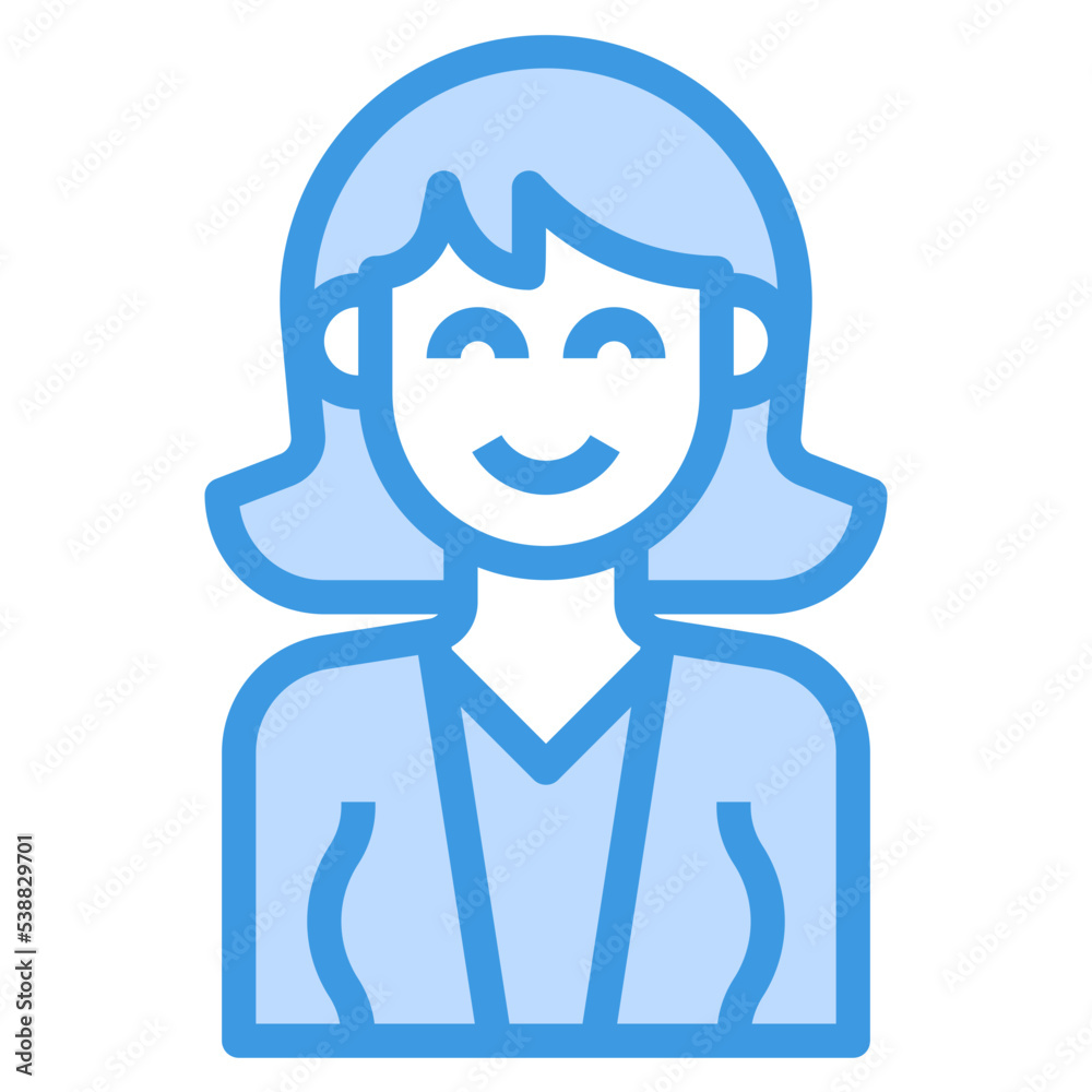 avatar blue outline icon avatar blue outline icon