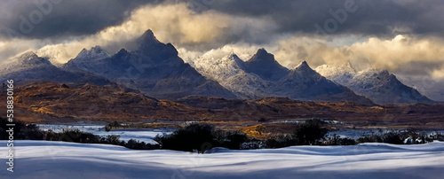 isle of skye landscape - winter scenery