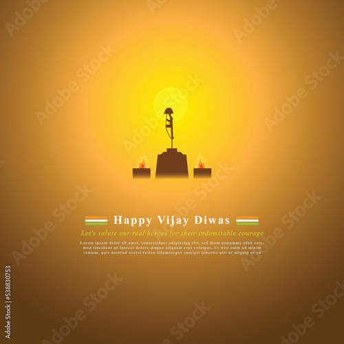 Vector illustration of India Vijay Diwas banner