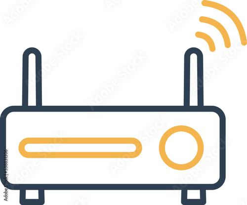 Internet Router Vector icon which is suitable for commercial work and easily modify or edit it

