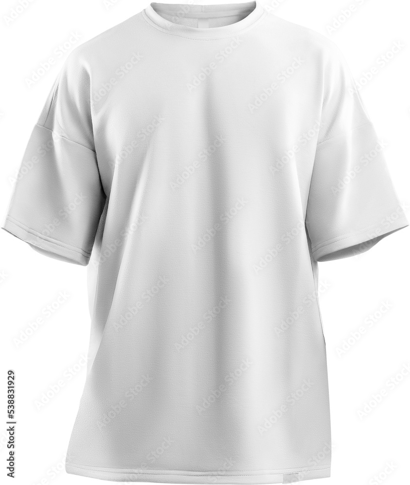 White t shirt mockup oversize 3D rendering png clothes for design Stock Photo Adobe Stock