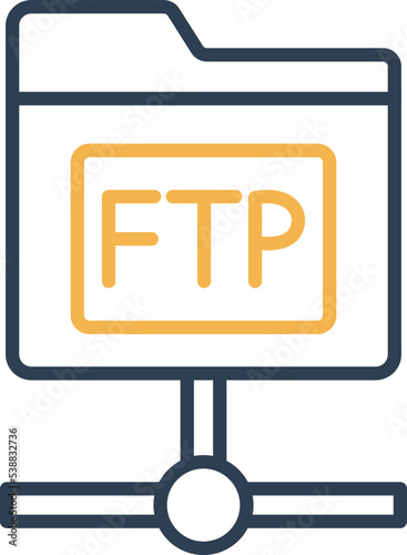 ftp protocol Vector icon which is suitable for commercial work and easily modify or edit it

